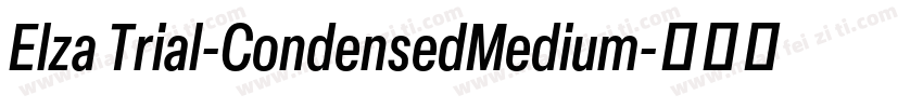 Elza Trial-CondensedMedium字体转换